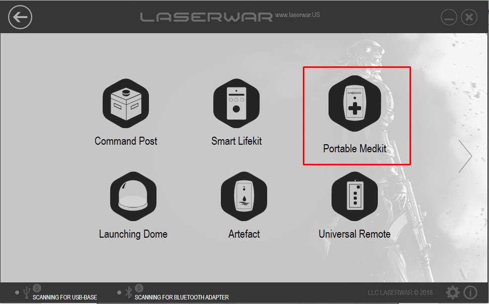 Medic configuration for Lasertag