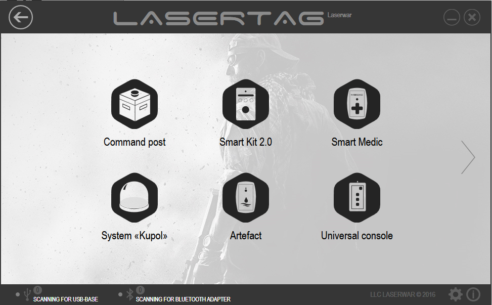 Lasertag SmartKit settings