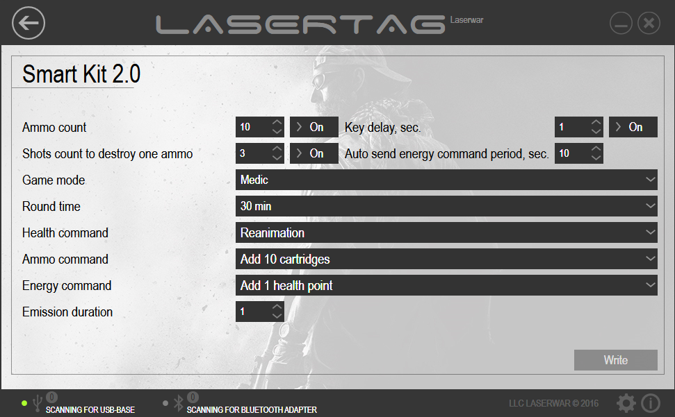 Setting Laserwar SmartKit