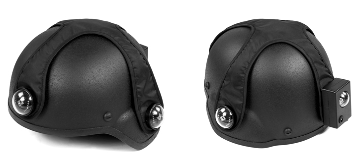 black laser tag helmet with tactical cover 